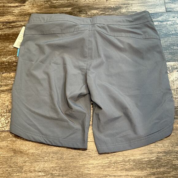 Free Country Shorts Womens Medium Grey Swim Trunks Boardshorts UPF Quick Dry NEW - Picture 11 of 16